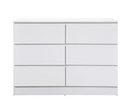Oakley 6 Drawer Chest- White