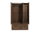 Ciaro 3 Door 4 Drawer Wardrobe- Royal Walnut