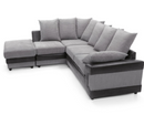Dulcie Left Hand Facing Corner Sofa - Black & Charcoal