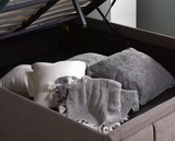 Harrison Small Double Ottoman Bed-Grey