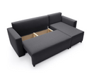 Otto Right Hand Facing Corner Sofa - Black