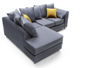 Chevelle Left Hand Facing Corner Sofa - Dark Grey