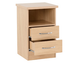 Neptune 2 Drawer Bedside - Sonoma Oak Effect