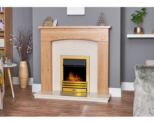 Eileene Electric Fire in Brass