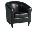 Tabitha Tub Chair - Black Faux Leather