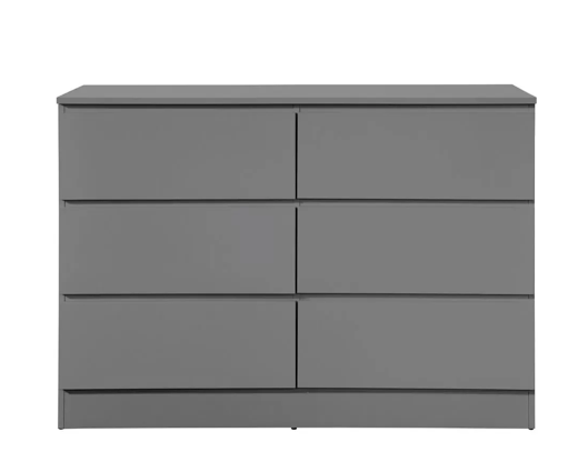 Oakley 6 Drawer Chest- Grey