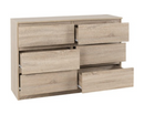 Marcus 6 Drawer Chest - Sonoma Oak Effect