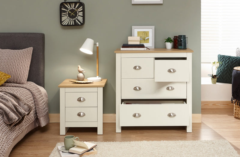 Lachlan 2+2 Drawer Chest- Cream