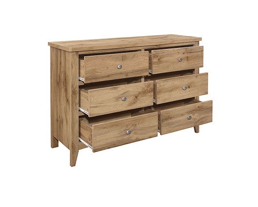 Hampstead 6 Drawer Chest- Oak