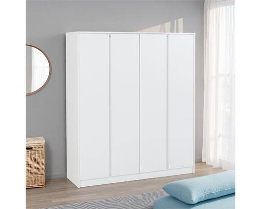 MALVERN 4 DOOR WARDROBE - WHITE