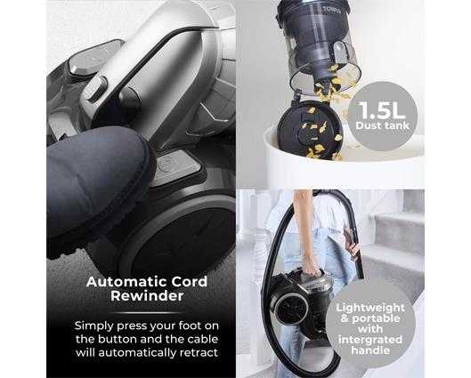 Tower TXP10 1.5 Litre Cylinder Vacuum Cleaner
