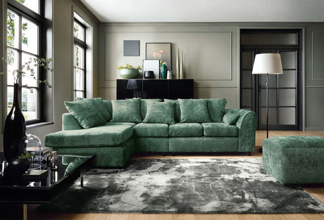 Heidi Left Hand Facing Corner Sofa Plus - Rifle Green