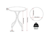 FERNE PATIO DINING SET - WHITE/GREEN LEAF