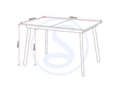 AVERY EXTENDING DINING TABLE - CONCRETE/GREY OAK EFFECT