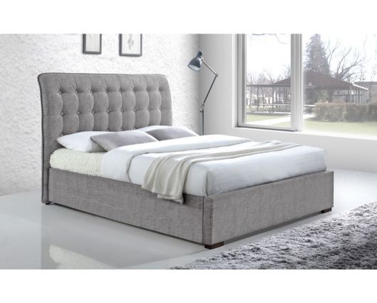 Hanson King Bed Frame-Light Grey