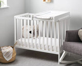 Bantam Space Saver Cot, Under Drawer, Cot Top Changer & Fibre Mattress - White