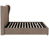 VERONA 4'6" OTTOMAN BED - BROWN FABRIC