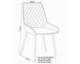 AVERY DINING CHAIR (X2 PER BOX) - SAPPHIRE BLUE VELVET