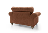 Iris Love Seat - Burnt Orange