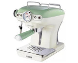 Ariete Manual Vintage Espresso Coffee Machine with Milk Frother - Green