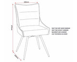 LEWIS SWIVEL DINING CHAIR (X2 PER BOX) - FAWN FABRIC