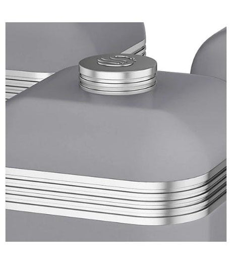 Swan Retro Set of 3 Canisters Grey