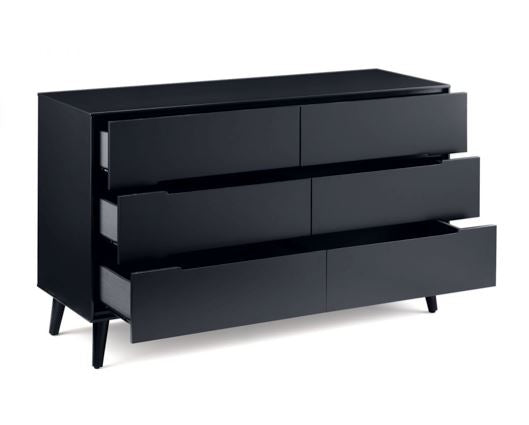 Langham 6 Drawer Wide Chest  - Anthracite