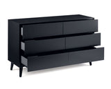 Langham 6 Drawer Wide Chest  - Anthracite