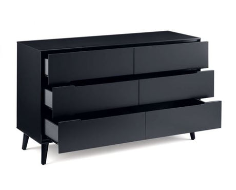 Langham 6 Drawer Wide Chest  - Anthracite