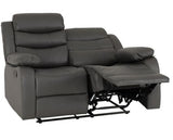 Roma 2 Seater Recliner Sofa - Grey Faux Leather