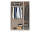 DENVER 3 DOOR WARDROBE BEDROOM SET - WHITE GLOSS