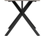 ATHENS RECT & LUKAS DINING SET (X4 CHAIRS) - CONCRETE/EMERALD GREEN VELVET