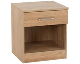 DAKOTA 1 DRAWER BEDSIDE - OAK EFFECT
