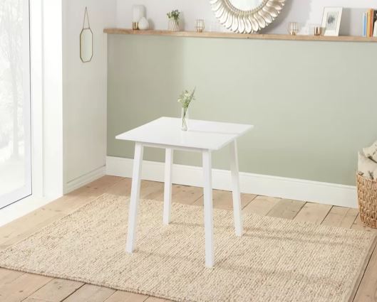 Stetson Dining Table & 2 Ladder Chairs- White