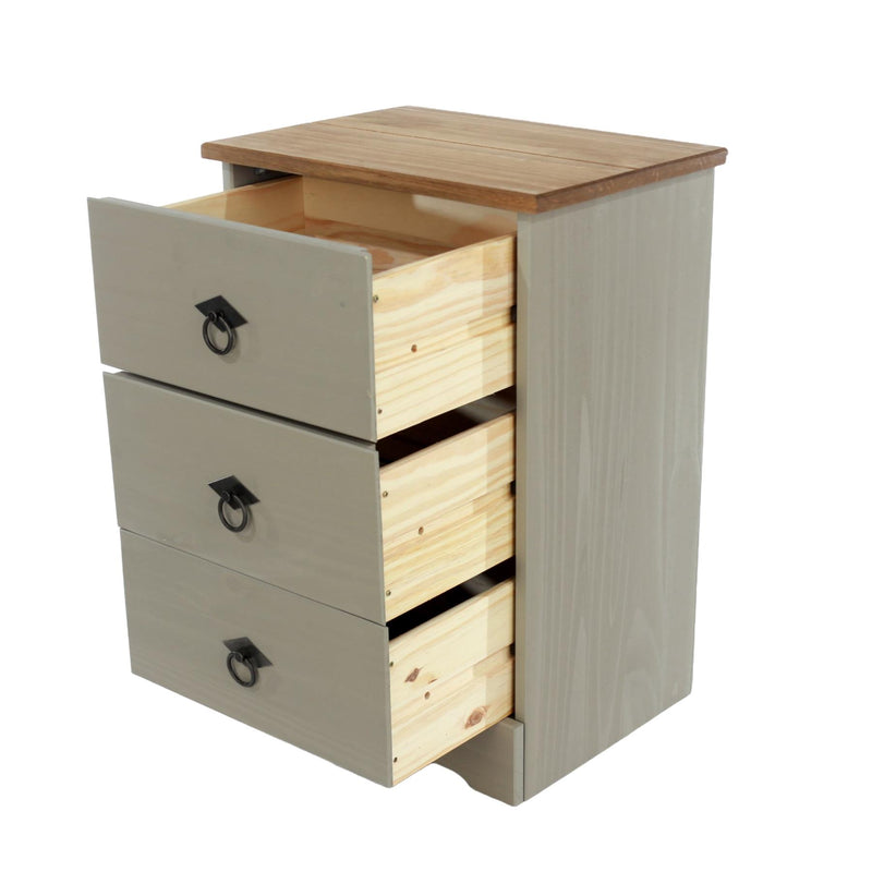 Corona Classic 3 drawer bedside cabinet