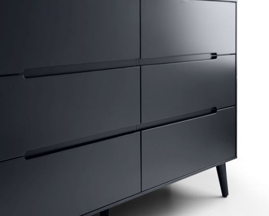 Langham 6 Drawer Wide Chest  - Anthracite