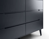 Langham 6 Drawer Wide Chest  - Anthracite