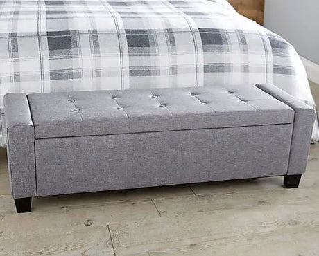 Vanessa Ottoman Bench-Grey
