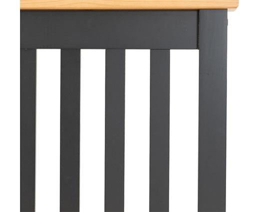 MONACO 3' HIGH END BED - DARK GREY/OAK EFFECT
