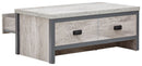 Baxter 2 Drawer Coffee Table-Grey