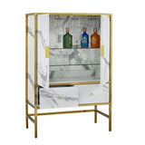 Maleia Drinks Cabinet White