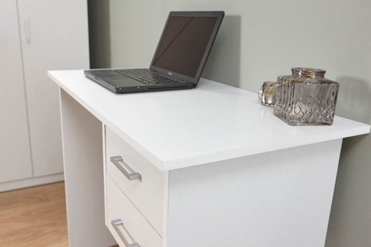 Princeton 2 Drawer Desk-White