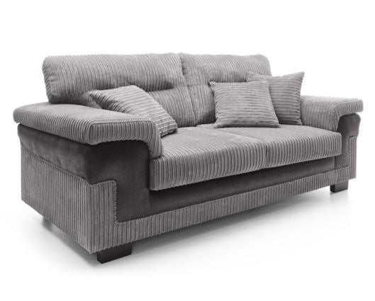 Sofia 3 Seater Sofa - Black & Grey