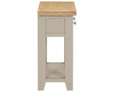 WINDSOR 2 DRAWER CONSOLE TABLE - PUTTY/OAK
