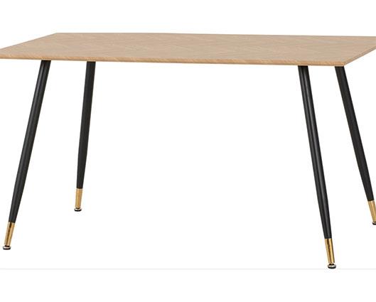 HAMILTON & AVERY MEDIUM DINING SET (X4 CHAIRS) - MEDIUM OAK EFFECT/EMERALD GREEN VELVET