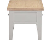 WINDSOR 2 DRAWER COFFEE TABLE - PEBBLE GREY/OAK