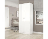 DENVER 2 DOOR WARDROBE - WHITE GLOSS
