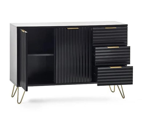 Murano Large 2 Door, 3 Drawer Sideboard Black