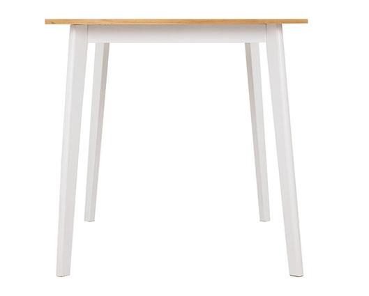 BALFOUR 1+4 DINING SET - WHITE/OAK EFFECT/GREY FABRIC