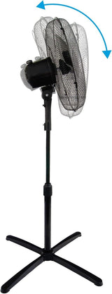 Igenix 16" Pedestal Fan Black